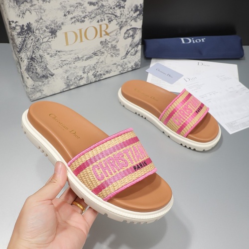 Replica Christian Dior Slippers For Women #1216992 $68.00 USD for Wholesale