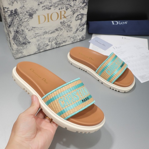 Replica Christian Dior Slippers For Women #1216993 $68.00 USD for Wholesale