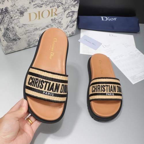 Replica Christian Dior Slippers For Women #1216997 $68.00 USD for Wholesale