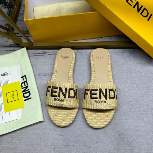 Wholesale Fendi Slippers For Women #1217043 $85.00 USD, Wholesale Quality Replica Fendi Slippers