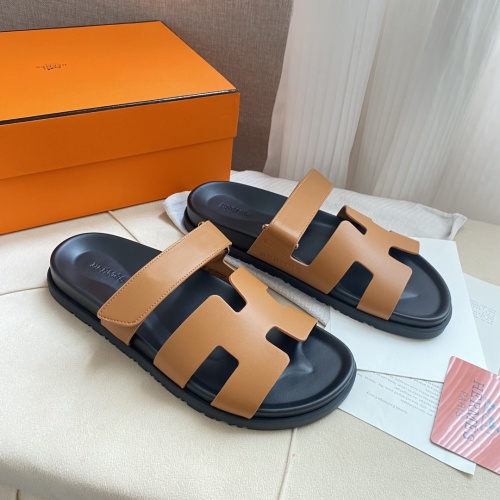 Replica Hermes Slippers For Men #1217180 $76.00 USD for Wholesale