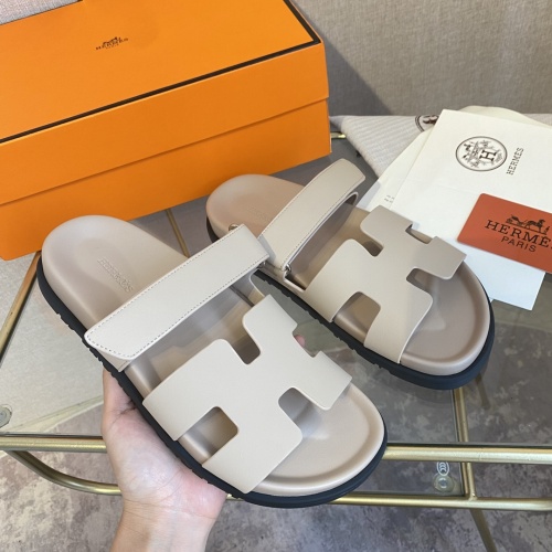 Replica Hermes Slippers For Men #1217219 $82.00 USD for Wholesale