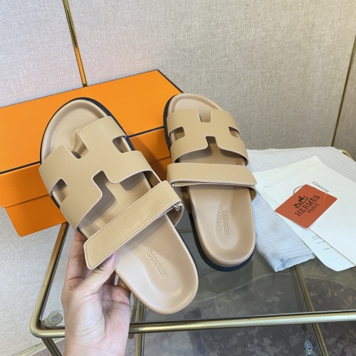 Replica Hermes Slippers For Men #1217221 $82.00 USD for Wholesale