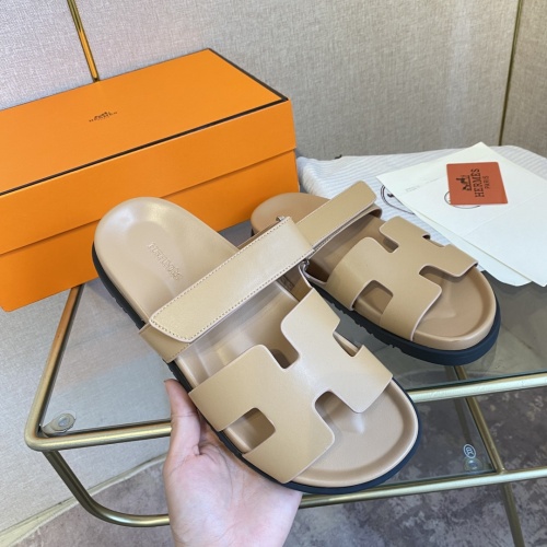 Replica Hermes Slippers For Men #1217221 $82.00 USD for Wholesale