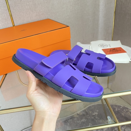 Replica Hermes Slippers For Men #1217230 $82.00 USD for Wholesale