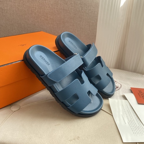 Replica Hermes Slippers For Men #1217254 $82.00 USD for Wholesale