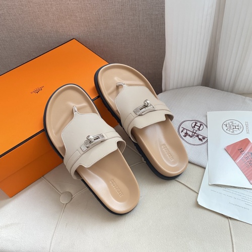 Replica Hermes Slippers For Men #1217264 $82.00 USD for Wholesale