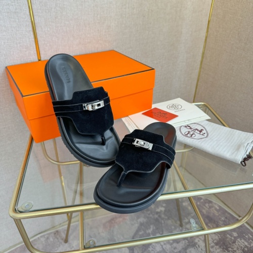 Replica Hermes Slippers For Men #1217267 $76.00 USD for Wholesale