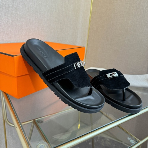 Replica Hermes Slippers For Men #1217267 $76.00 USD for Wholesale