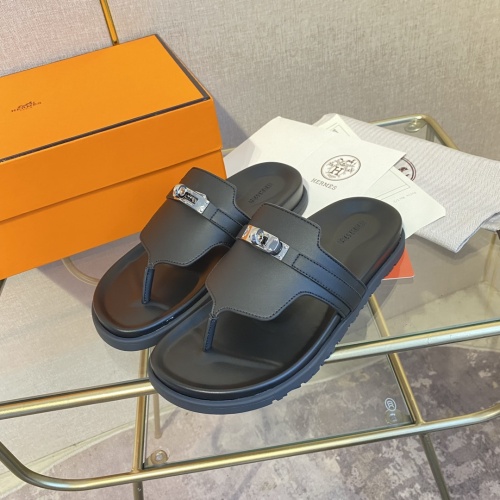 Replica Hermes Slippers For Men #1217269 $76.00 USD for Wholesale