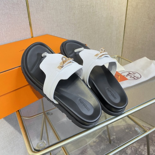 Replica Hermes Slippers For Women #1217274 $76.00 USD for Wholesale