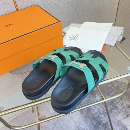 Replica Hermes Slippers For Men #1217277 $76.00 USD for Wholesale