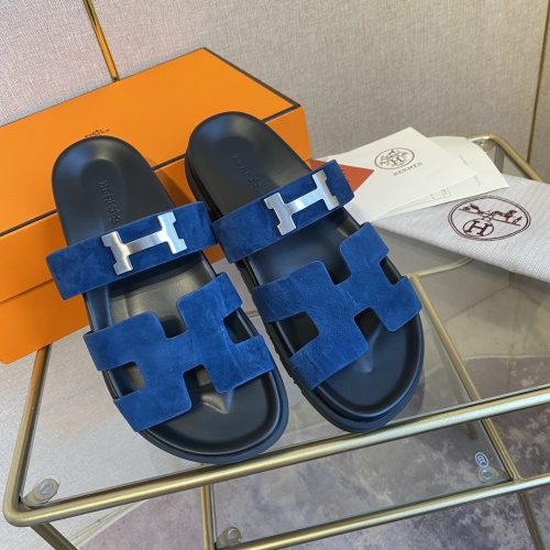 Replica Hermes Slippers For Men #1217279 $76.00 USD for Wholesale