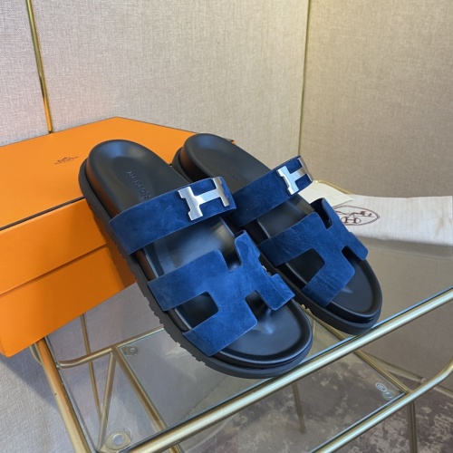 Replica Hermes Slippers For Men #1217279 $76.00 USD for Wholesale