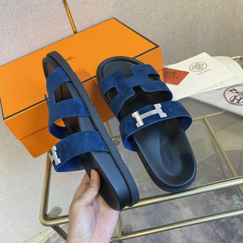 Replica Hermes Slippers For Men #1217279 $76.00 USD for Wholesale