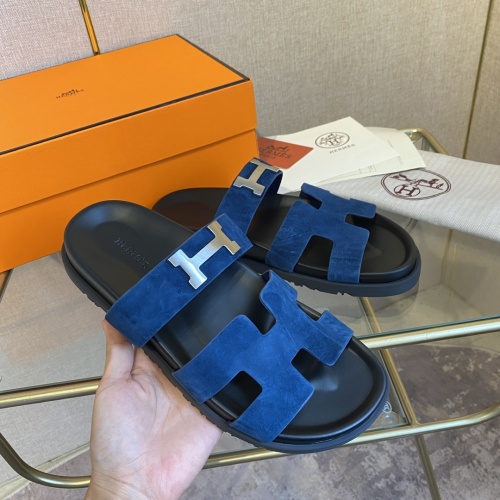 Replica Hermes Slippers For Men #1217279 $76.00 USD for Wholesale