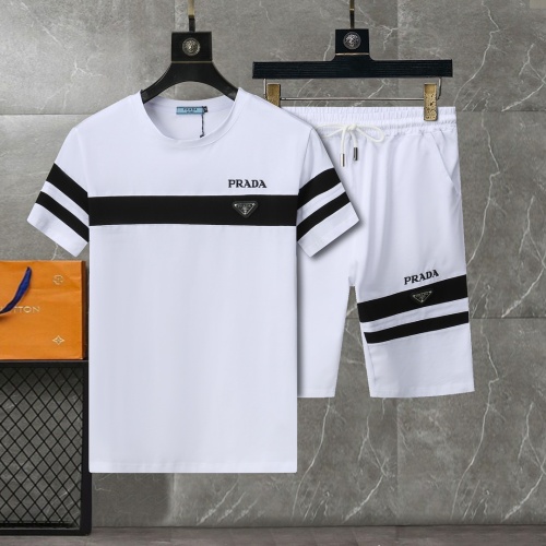 Wholesale Prada Tracksuits Short Sleeved For Men #1217877 $56.00 USD, Wholesale Quality Replica Prada Tracksuits