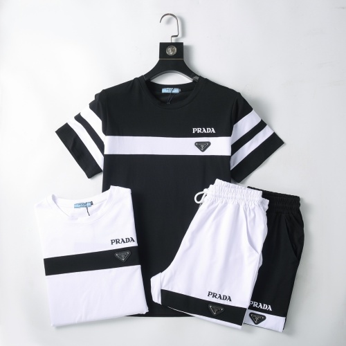 Replica Prada Tracksuits Short Sleeved For Men #1217877 $56.00 USD for Wholesale