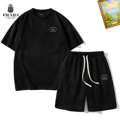 Wholesale Prada Tracksuits Short Sleeved For Men #1218002 $48.00 USD, Wholesale Quality Replica Prada Tracksuits