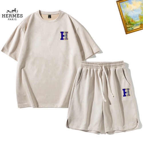 Wholesale Hermes Tracksuits Short Sleeved For Men #1218003 $48.00 USD, Wholesale Quality Replica Hermes Tracksuits