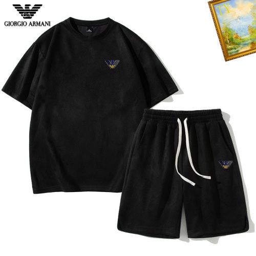 Wholesale Armani Tracksuits Short Sleeved For Men #1218038 $48.00 USD, Wholesale Quality Replica Armani Tracksuits