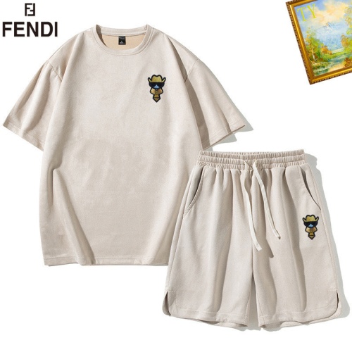 Wholesale Fendi Tracksuits Short Sleeved For Men #1218039 $48.00 USD, Wholesale Quality Replica Fendi Tracksuits