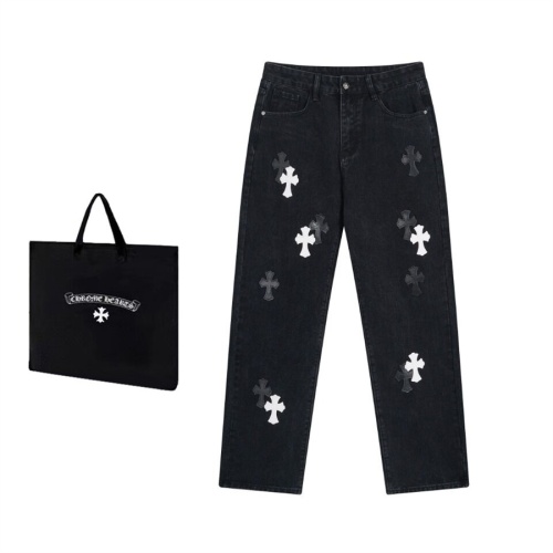 Wholesale Chrome Hearts Jeans For Men #1218182 $64.00 USD, Wholesale Quality Replica Chrome Hearts Jeans