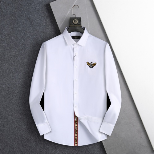 Wholesale Fendi Shirts Long Sleeved For Men #1218528 $40.00 USD, Wholesale Quality Replica Fendi Shirts