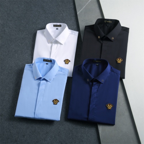 Replica Versace Shirts Long Sleeved For Men #1218539 $48.00 USD for Wholesale