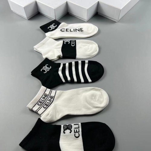 Replica Celine Socks For Women #1218710 $29.00 USD for Wholesale