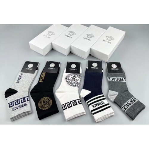 Wholesale Versace Socks For Men #1218729 $29.00 USD, Wholesale Quality Replica Versace Socks