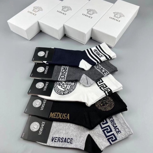 Replica Versace Socks For Men #1218729 $29.00 USD for Wholesale