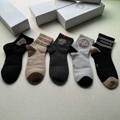 Replica Versace Socks For Men #1218757 $29.00 USD for Wholesale