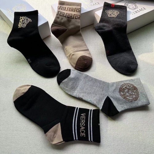 Replica Versace Socks For Men #1218757 $29.00 USD for Wholesale