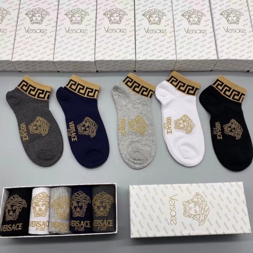 Wholesale Versace Socks For Men #1218759 $29.00 USD, Wholesale Quality Replica Versace Socks