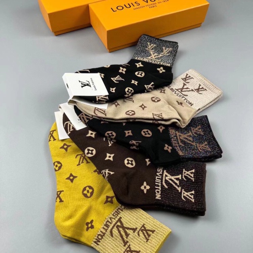 Replica Louis Vuitton LV Socks For Women #1218761 $29.00 USD for Wholesale