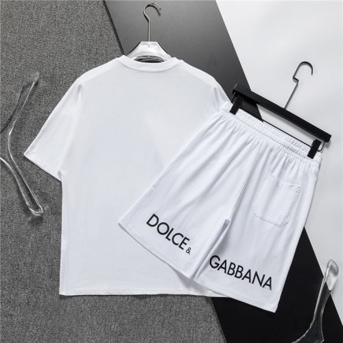 Replica Dolce & Gabbana D&G Tracksuits Short Sleeved For Men #1218835 $48.00 USD for Wholesale