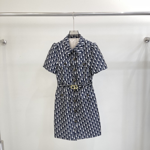 Wholesale Christian Dior Dresses Short Sleeved For Women #1219080 $128.00 USD, Wholesale Quality Replica Christian Dior Dresses