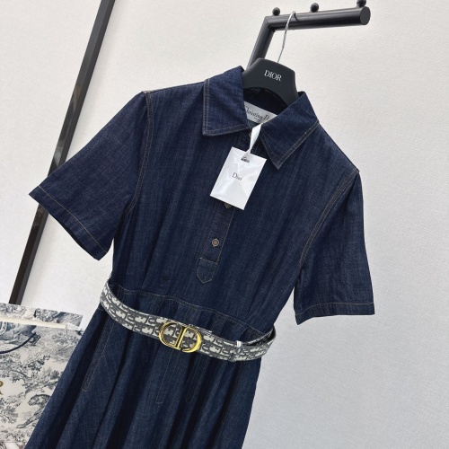 Replica Christian Dior Dresses Short Sleeved For Women #1219087 $158.00 USD for Wholesale