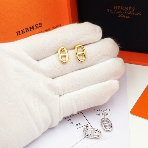 Replica Hermes Earrings For Women #1219414 $23.00 USD for Wholesale