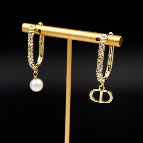 Replica Christian Dior Earrings For Women #1219970 $25.00 USD for Wholesale