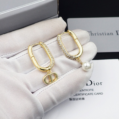 Replica Christian Dior Earrings For Women #1219970 $25.00 USD for Wholesale