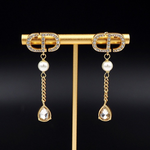 Replica Christian Dior Earrings For Women #1219971 $25.00 USD for Wholesale