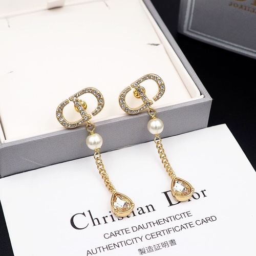 Replica Christian Dior Earrings For Women #1219971 $25.00 USD for Wholesale