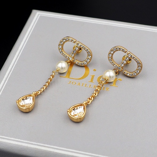 Replica Christian Dior Earrings For Women #1219971 $25.00 USD for Wholesale