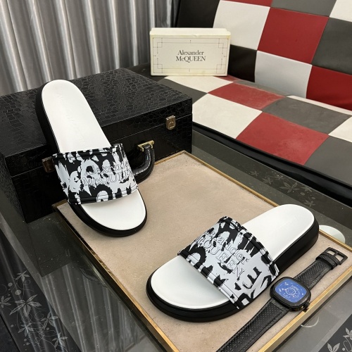 Wholesale Alexander McQueen Slippers For Men #1220144 $48.00 USD, Wholesale Quality Replica Alexander McQueen Slippers