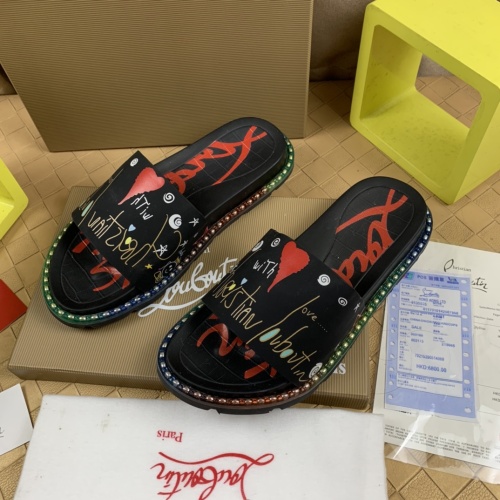 Wholesale Christian Louboutin CL Slippers For Men #1220168 $72.00 USD, Wholesale Quality Replica Christian Louboutin CL Slippers