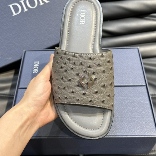 Replica Christian Dior Slippers For Men #1220345 $56.00 USD for Wholesale