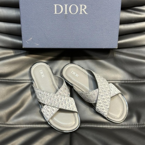 Replica Christian Dior Slippers For Men #1220358 $56.00 USD for Wholesale