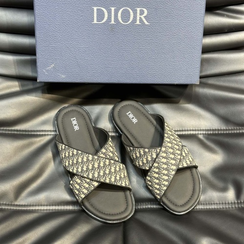 Replica Christian Dior Slippers For Men #1220359 $56.00 USD for Wholesale